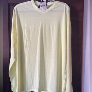 Reebok Men’s Size Large Yellow, Long Sleeve T-Shirt Fast Wicking
